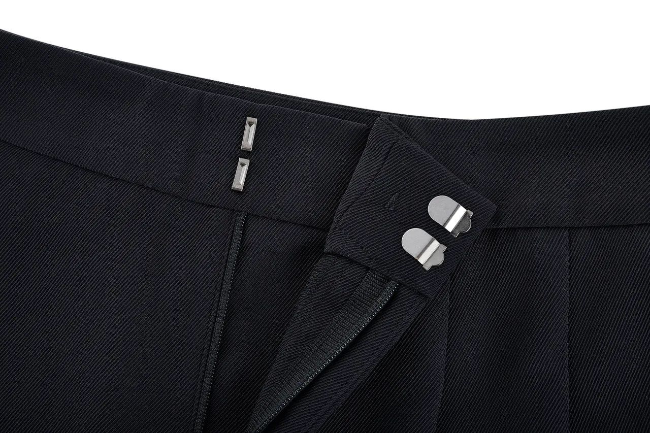 Water & Oil Repellent Relaxed Straight Leg Suit Pants