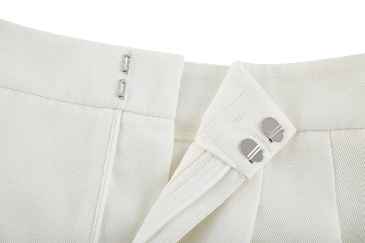 Water & Oil Repellent Relaxed Straight Leg Suit Pants