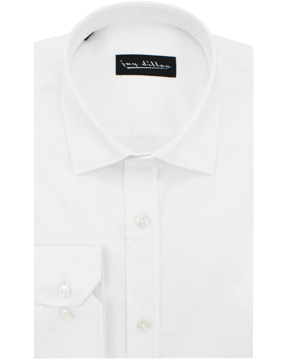 White Cotton Sateen Shirt