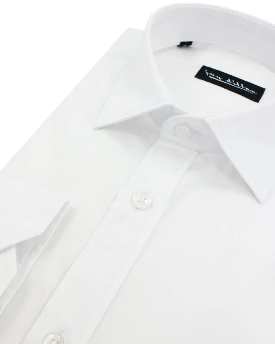 White Cotton Sateen Shirt