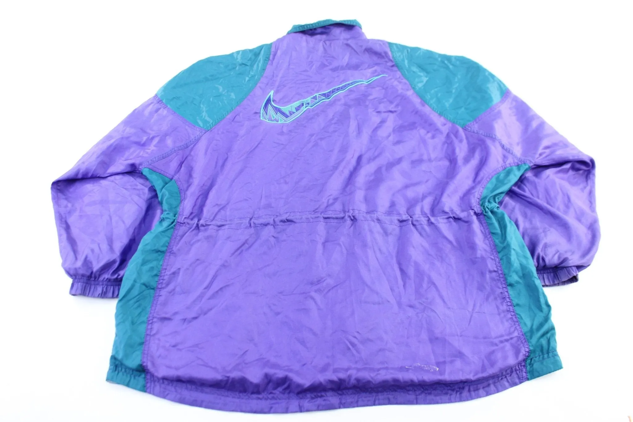 Women's 90's Nike Embroidered Logo Purple & Teal Zip up Jacket