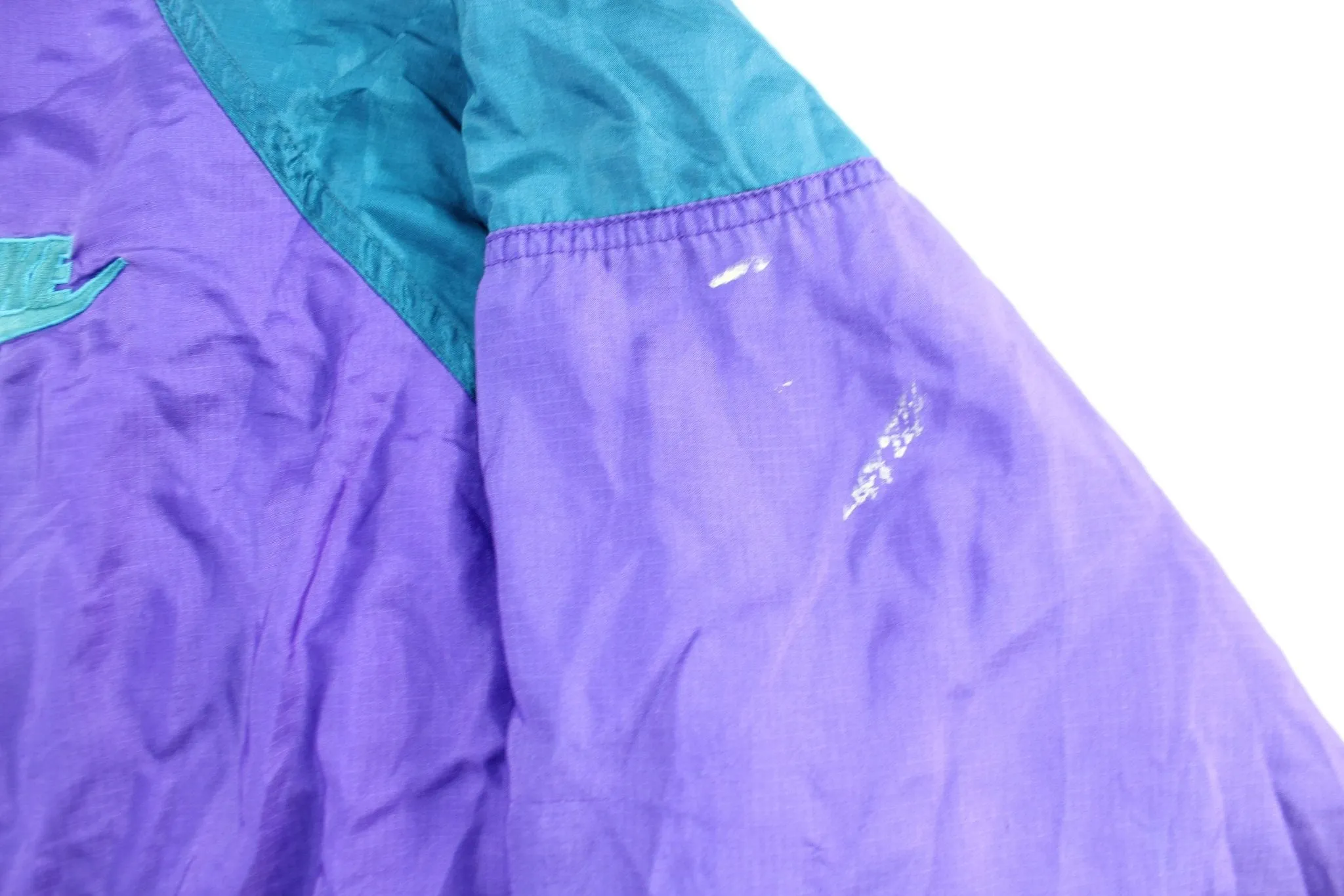 Women's 90's Nike Embroidered Logo Purple & Teal Zip up Jacket