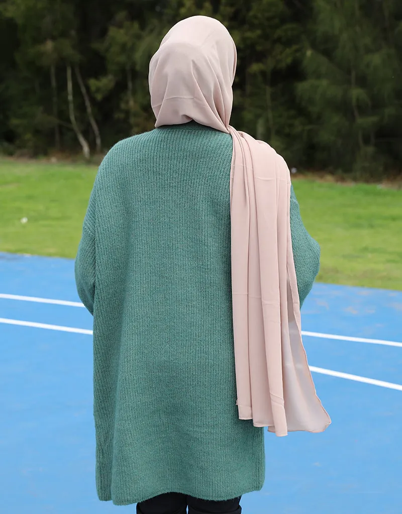 Wool Cardi with Pocket Hoody Midi