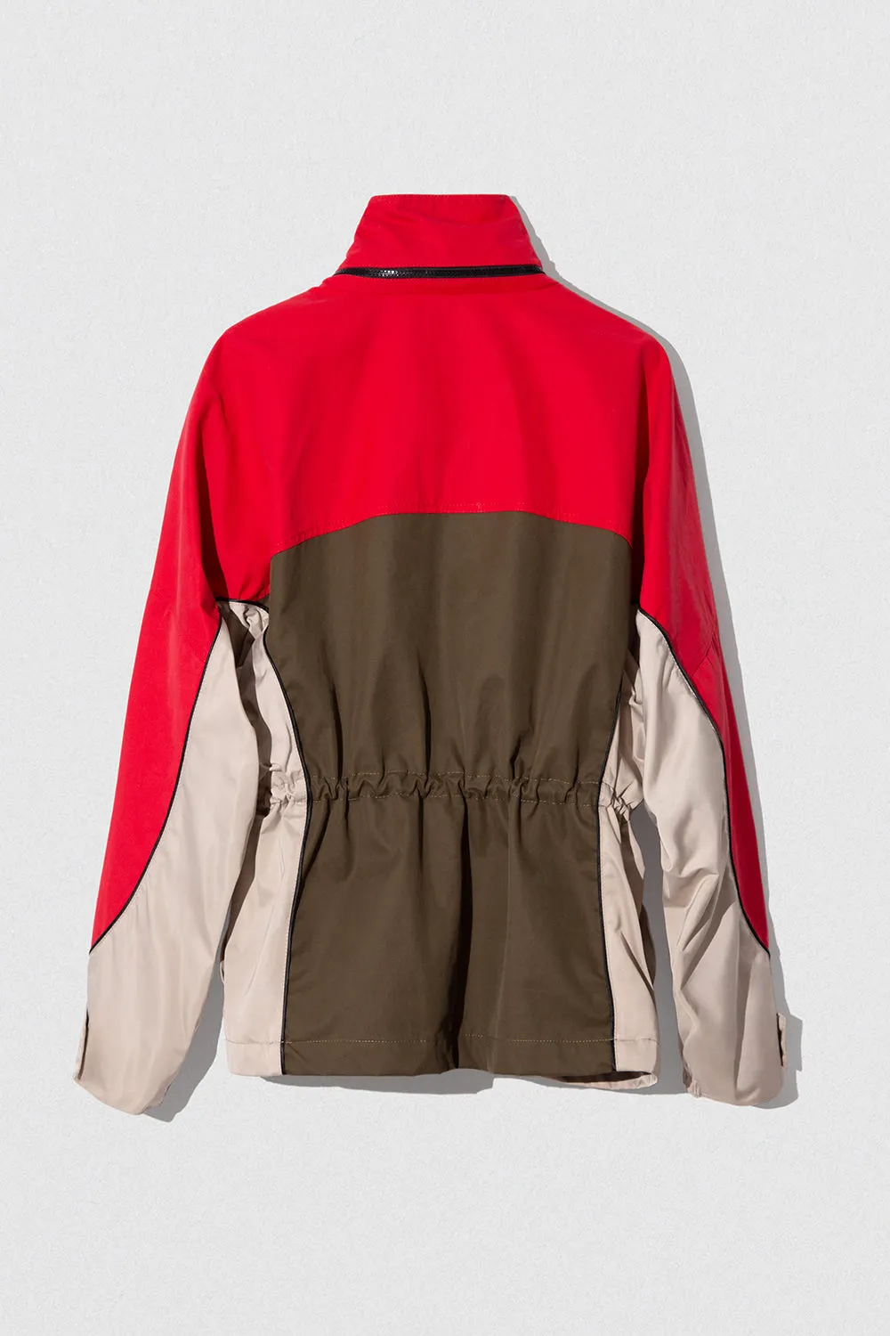 Yaka Jacket Khaki-Red Wr Cotton And Nylon