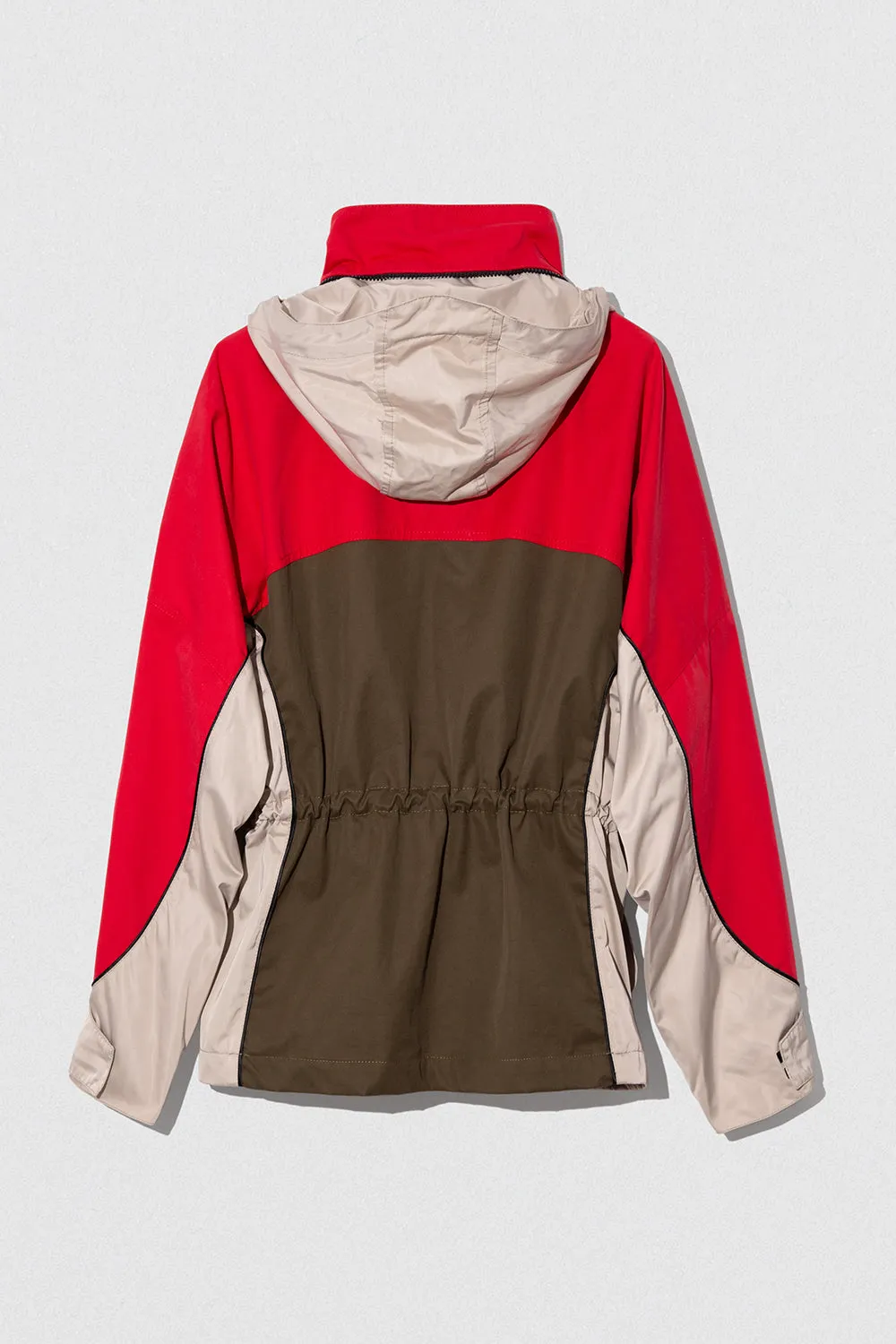 Yaka Jacket Khaki-Red Wr Cotton And Nylon