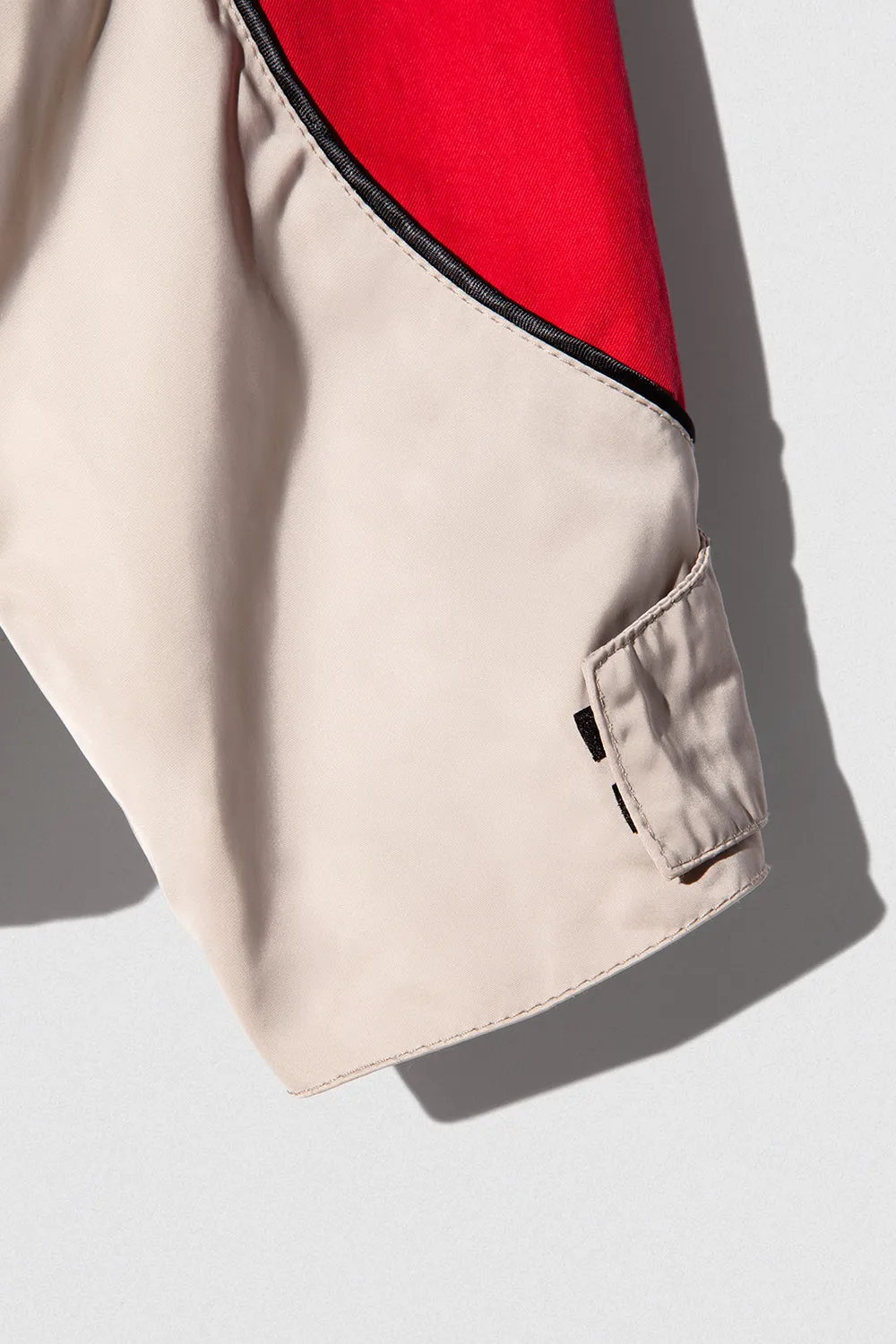 Yaka Jacket Khaki-Red Wr Cotton And Nylon