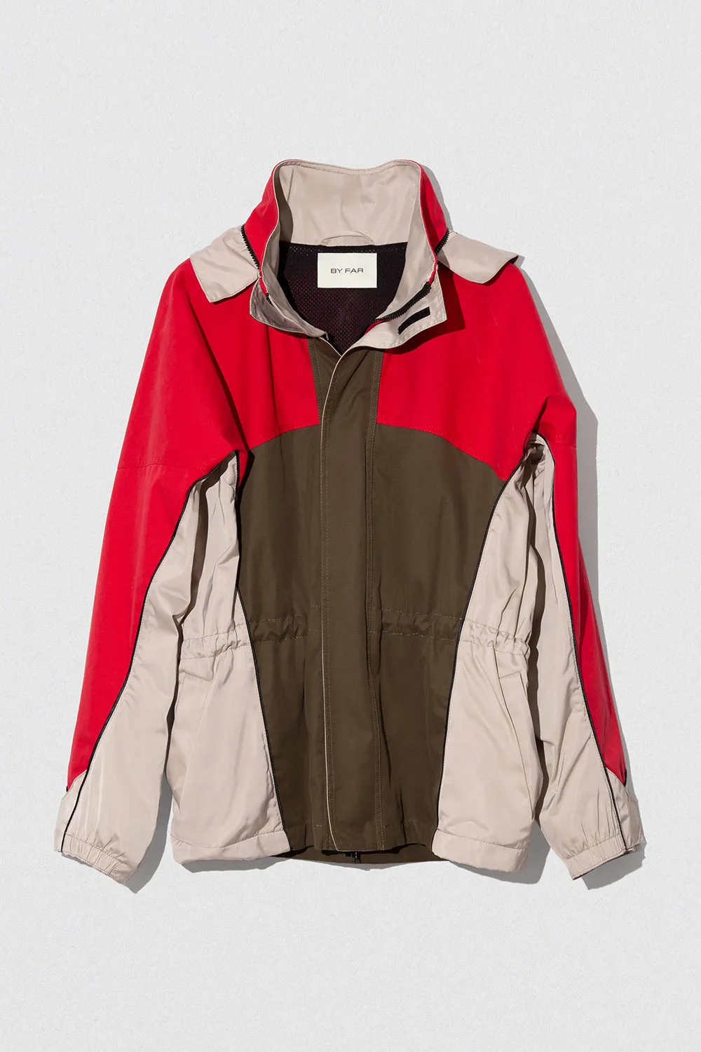 Yaka Jacket Khaki-Red Wr Cotton And Nylon